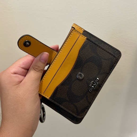 Coach Bags New Coach Yellow Attachment Card Case In Signature